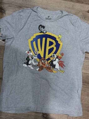 Warner Bros. Gray Looney Tunes Shield Short Sleeve Tee